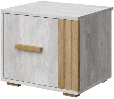 Тумба прикроватная (левое исп.) "Каен" - Ледяное дерево/Артизан