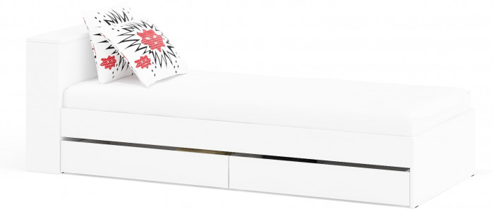 Ксения Кровать с ящиками 0900, белый