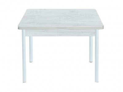 Симпл стол обеденный раскладной / бетон белый/белый