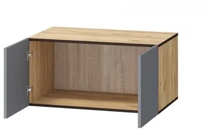 Бастион Антресоль к Шкафу 1000, Графит/Дуб крафт золотой