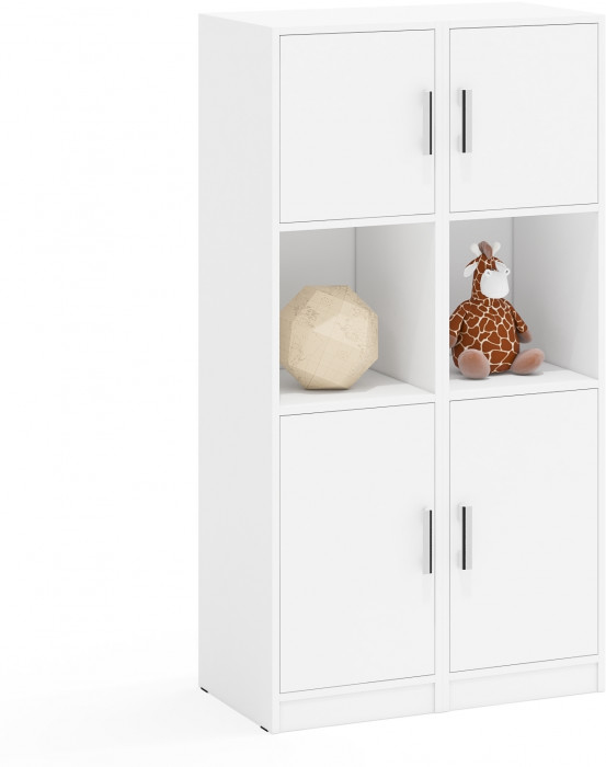 Два Пенала С-МД-СК9П к компьютерному столу С-МД-СК9, цвет белый шагрень, ШхГхВ 86х45х160 см., универсальная сборка