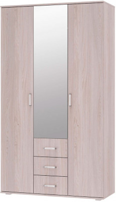 &quot;Белла&quot; шкаф 3-х створчатый (1200х2120х470) ясень белый