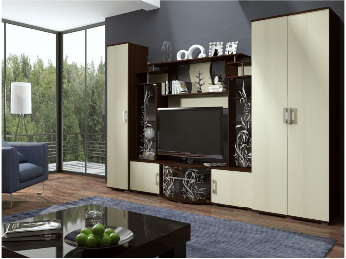 Модульная гостиная Виста (Ясень шимо темный / светлый)