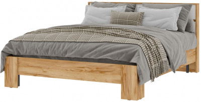 Хелен КР 03 Кровать 1.6х2.0 (1,670х0,928х2,114) белый/дуб крафт золото