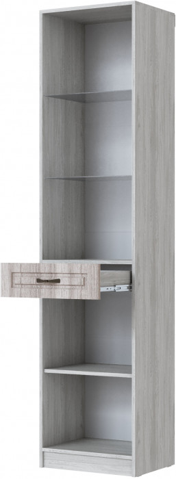 Пенал-витрина Апполия, Ясень анкор светлый/Сандал белый