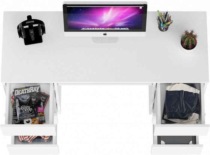 Мори компьютерный стол МС-2, белый