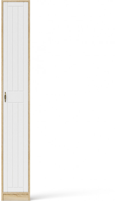 Прихожая П-6-350 Пенал, дуб сонома/фасады МДФ белое дерево фрезеровка прованс