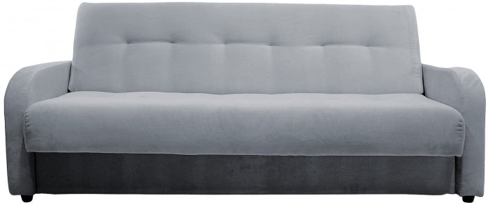Раскладной диван-кровать, прямой, книжка, цвет серый, велюр, Лондон Люкс 120