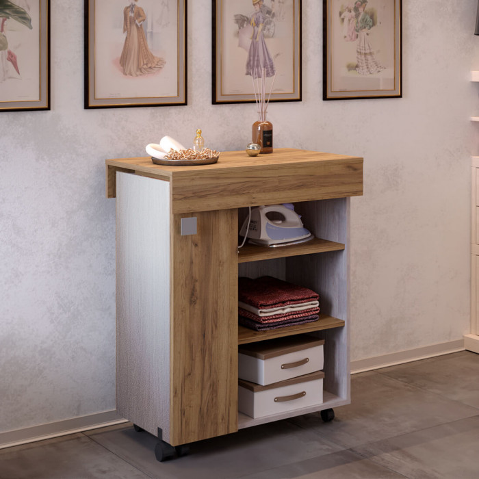 Тумба многоцелевого назначения "Тео" ясень белый/крафт