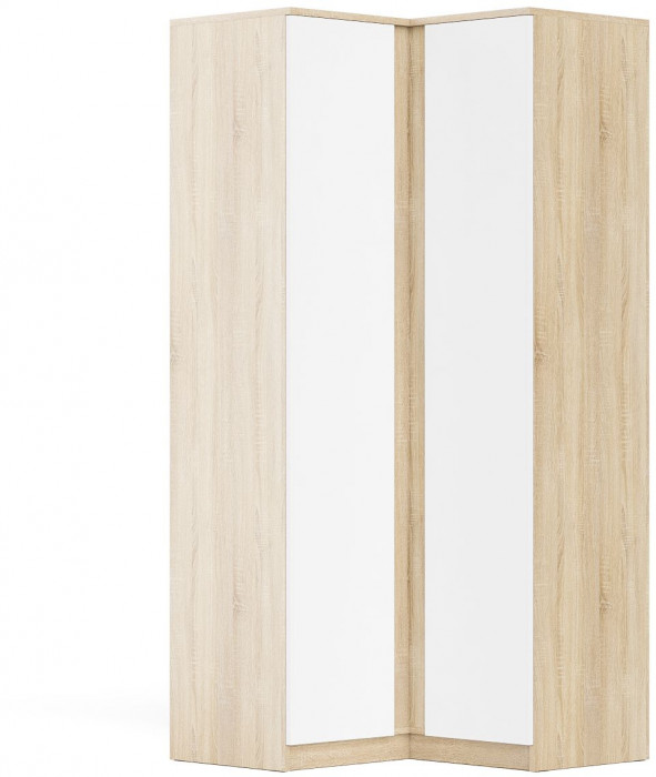 Мори угловой шкаф МШУ960.1, дуб сонома/белый