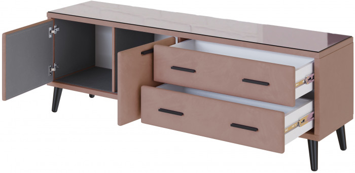 Тумба ТВ интерьерная Виго 1,6 пыльная роза