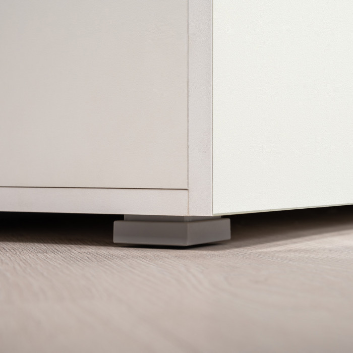 Октава Прихожая 43, цвет белый шагрень/дуб крафт золотой/фасады МДФ белый шагрень, ШхГхВ 129,3х35,4х197,6 см., универсальная сборка