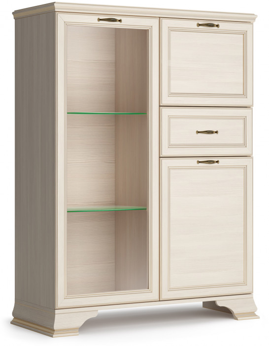 Шкаф низкий (1 стеклодверь) Сиена