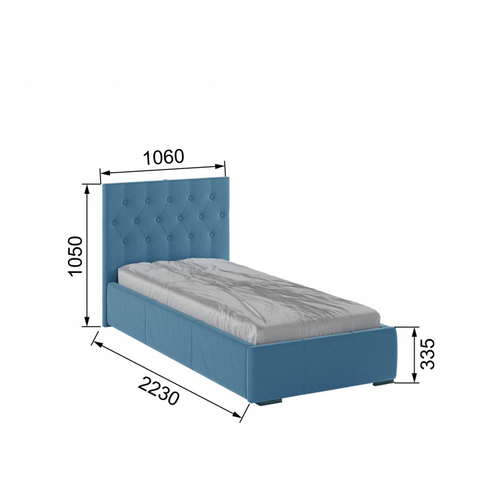 Октавия Кровать интерьерная 900 светло-голубой ромб, ПМ