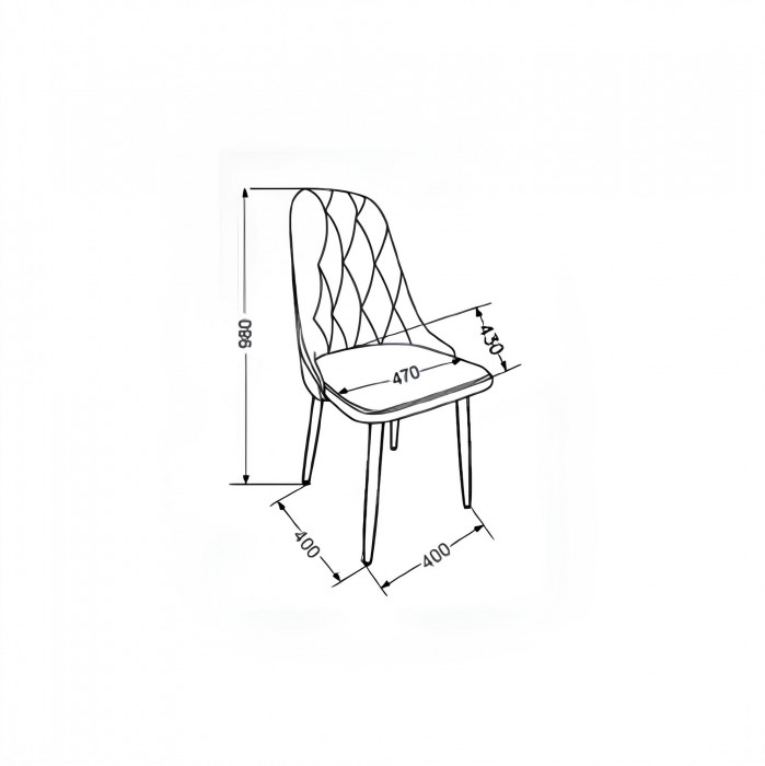 Стул "Граф" черный матовый Томми 25 темно-зеленый