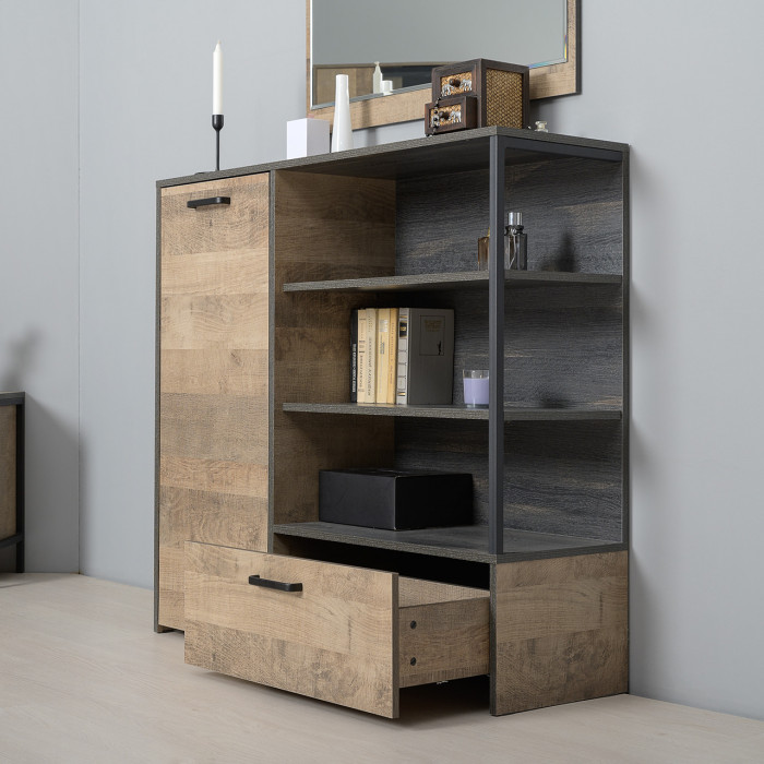 Трувор Гостиная 001, дуб гранж песочный/интра