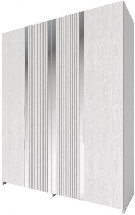 Модульная спальня "Харди", композиция 2 - Белый текстурный/Ясень белый