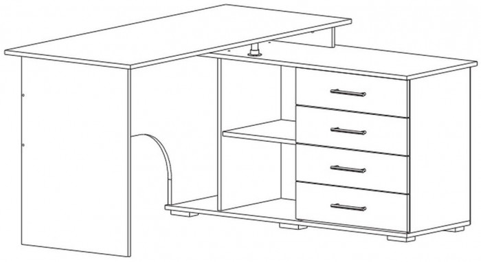 Интел-10 стол компьютерный Бодега Светлый