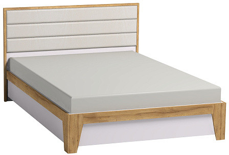 Кровать с ортопедическим основанием (металл) Айрис 306 Люкс 180х200, дуб