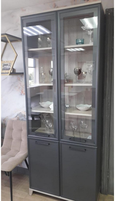 Шкаф книжный Аурелио 8, антрацит