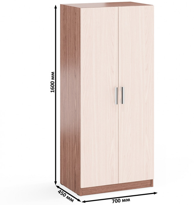 Шкаф С-МД-СК9Ш+Пенал С-МД-СК9П+Шкаф С-МД-СК9Ш, цвет ясень шимо светлый/ясень шимо тёмный, ШхГхВ 183х45х160 см., универсальная сборка