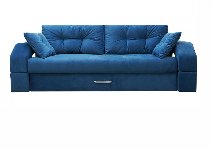 Диван-кровать Манчестер, еврокнижка, велюр, 160х195, синий