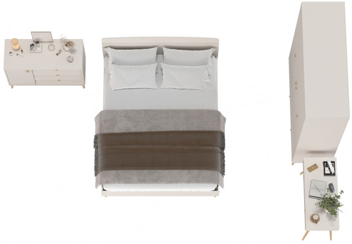 Афина Спальня 13-1600, кашемир серый