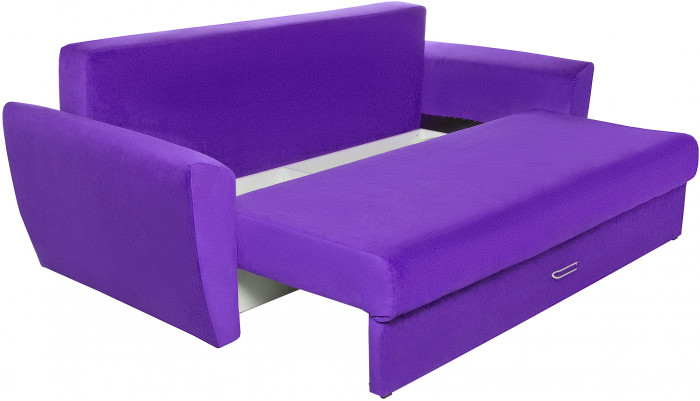 Диван-кровать Амстердам Люкс, 160х195, еврокнижка, пружинный блок, велюр, фиолетовый