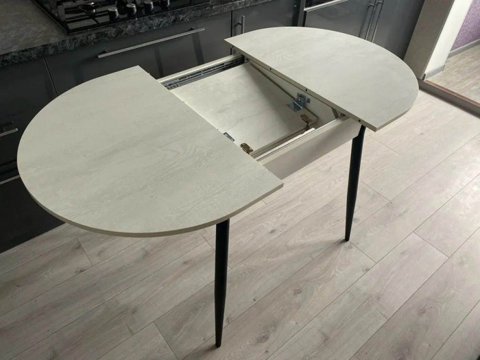 Обеденная группа Стиль-1 / Стул Х 4 шт. / Бетон белый/черный / бид 08