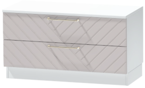 Тумба-5 прикроватная напольная "Иннэс-7", Белый/Грэй софт