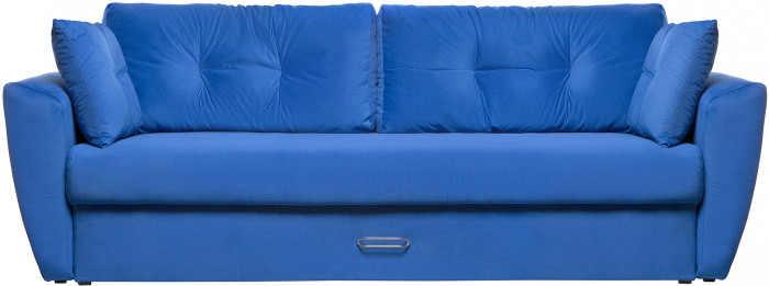 Диван еврокнижка Амстердам 160 ЛЮКС 07 ВЕЛЮР СИНИЙ НПБ