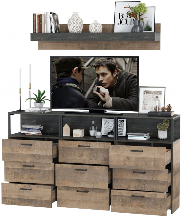 Трувор Гостиная 003, дуб гранж песочный/интра