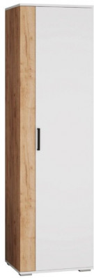 Оскар-18 Шкаф платяной белый/дуб крафт золотой