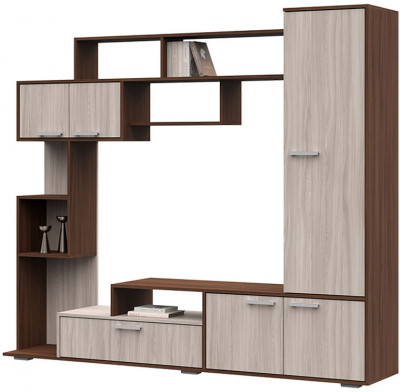 Гостиная Капри ЛДСП шимо темный/шимо светлый