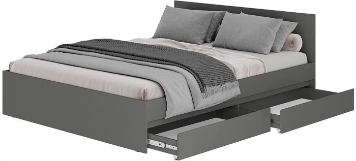 Симпл КР-17 кровать 1,6 м графит