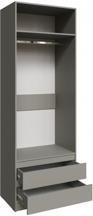 Шкаф Мадрид (0,8) с 2 ящ. без ручек без зеркала, Мокко