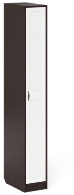 Прихожая П-6-500 Пенал, венге/фасады МДФ белое дерево фрезеровка ромб