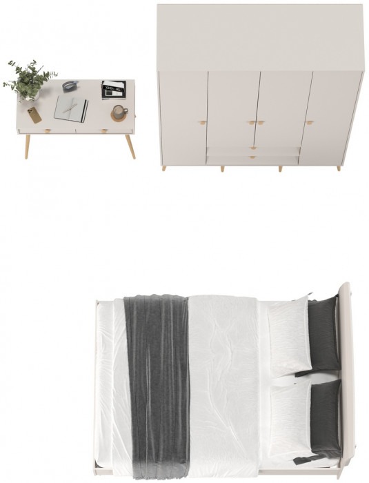 Афина Спальня 14-1400, кашемир серый