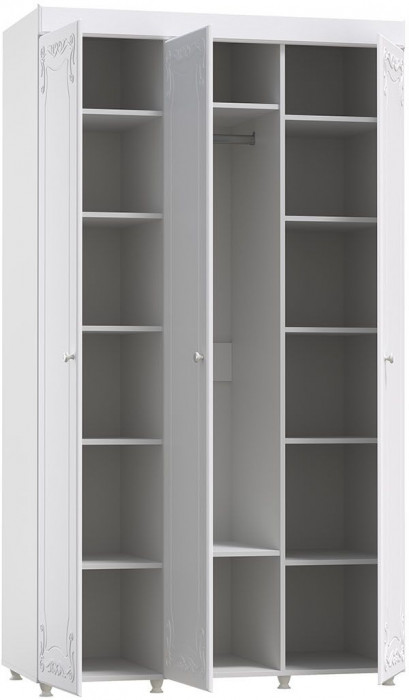 Шкаф 3-х дверный Италия ИТ-53 белое дерево