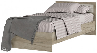 ГАРМОНИЯ КР 603 кровать (0,952х0,7х2,032) дуб крафт белый/дуб крафт серый