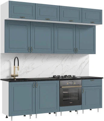 Кухня Престиж 2,4м Браш Блю