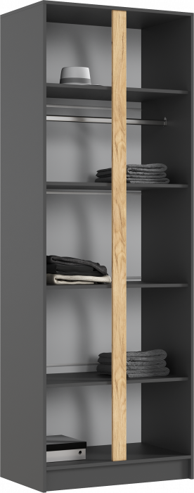 Келвин Шкаф 2-х створчатый (800) (Графит, Графит)