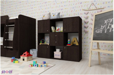 Стеллаж Джери (Ясень Анкор Темный/Венге)