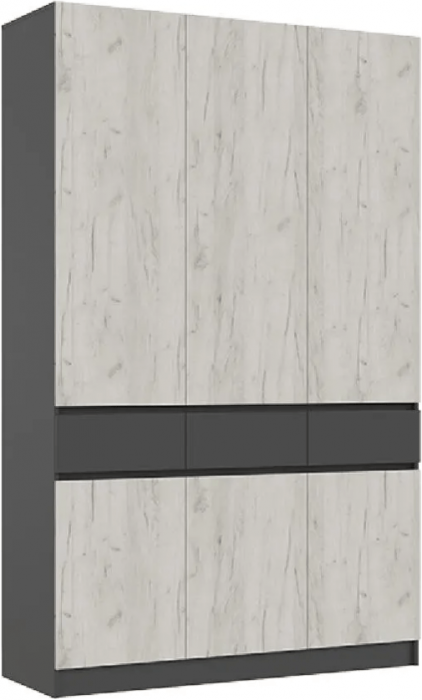 Модульная прихожая Роджина, комп.5 (Крафт белый, Графит)