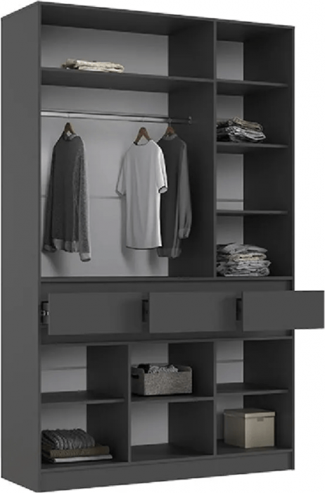 Модульная прихожая Роджина, комп.5 (Крафт белый, Графит)