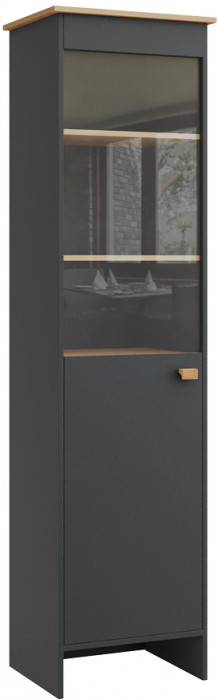 Модульная гостиная "Скандинавия", набор 1 - Антрацит/Дуб наварра