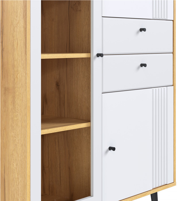 Шкаф низкий (1 стеклодверь) Вега Саксония