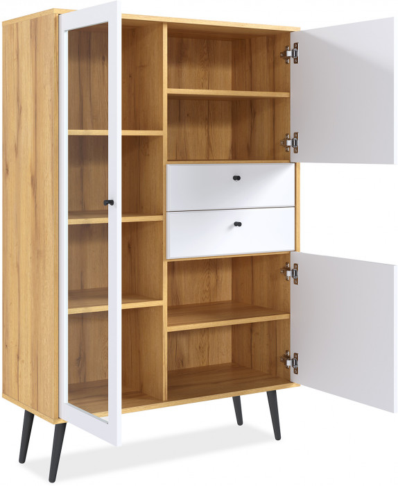 Шкаф низкий (1 стеклодверь) Вега Саксония