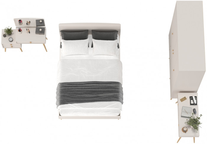 Афина Спальня 15-1400, кашемир серый