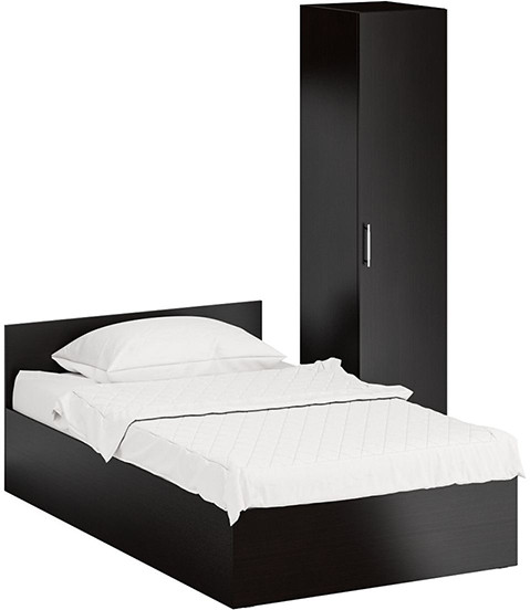 Кровать 1200 + Пенал Стандарт, венге